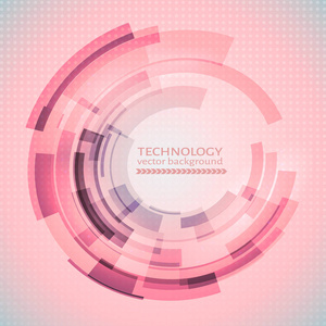 粉红和灰色技术抽象圆圈背景。 易于编辑业务项目的设计模板。 矢量图。