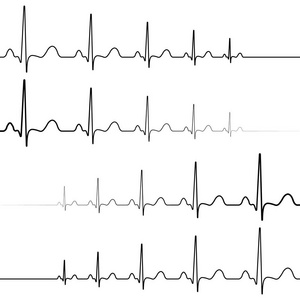死亡屏幕设置图标符号死亡复活矢量符号心跳.照片