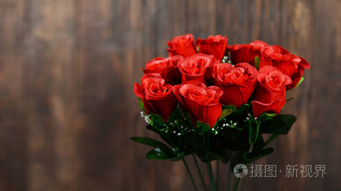 红玫瑰花束为婚礼节日情人节3月8日照片 正版商用图片17gsfh 摄图新视界