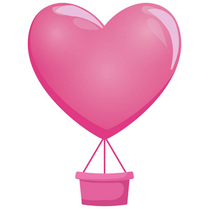 气球空气热与心脏形状