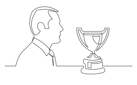 获奖人商人考虑获奖,连续画线照片