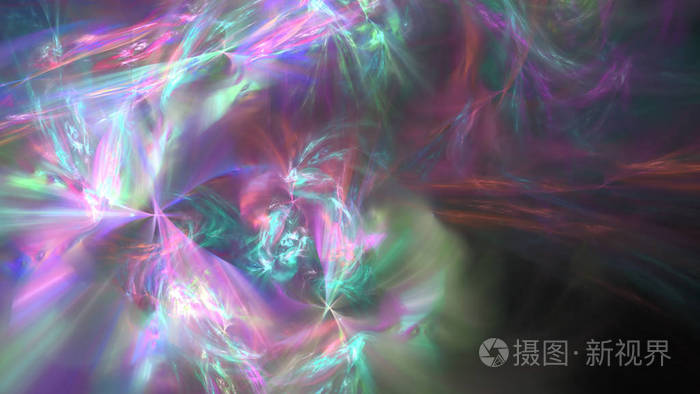 抽象的分形形状. 三维渲染插图背景或壁纸.