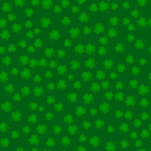 s Day green seamless pattern with clovers. Vector background.  E