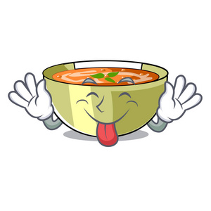 卡通盘子里的扁豆汤照片
