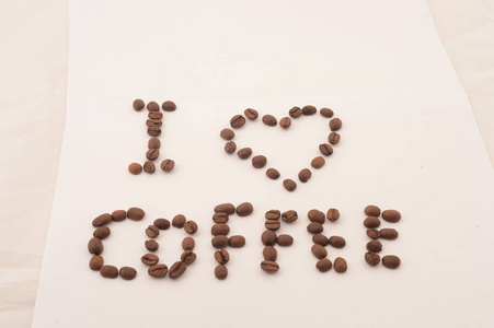 题词我爱咖啡豆咖啡