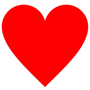 心脏符号图标红色简单孤立矢量插图