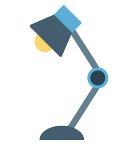 台灯彩色隔离矢量图标,可方便修改或编辑照片