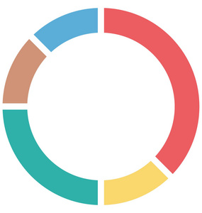 饼图颜色图标隔离和矢量，可以很容易地修改或编辑