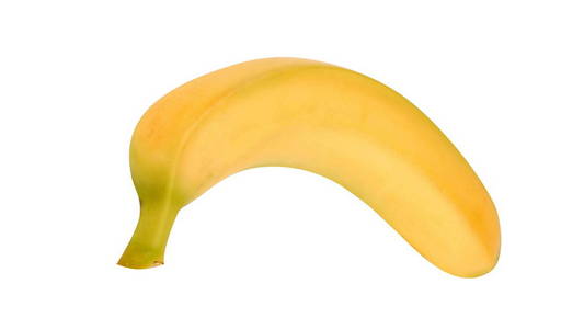 黄色香蕉隔离在白色上