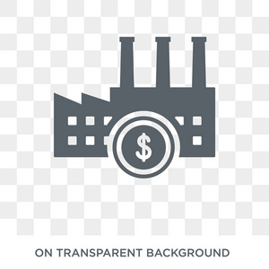 时尚的平面矢量工业输出图标透明背景从业务收集.