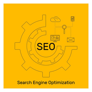 新的 seo 网站优化系统, 图标, 业务