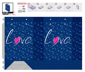 s day package template with the words love vector