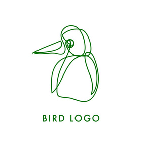 鸟类标志线艺术绘画简单简约
