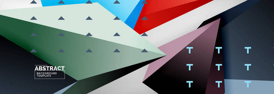 三维多边形几何背景, 三角形现代抽象构图照片