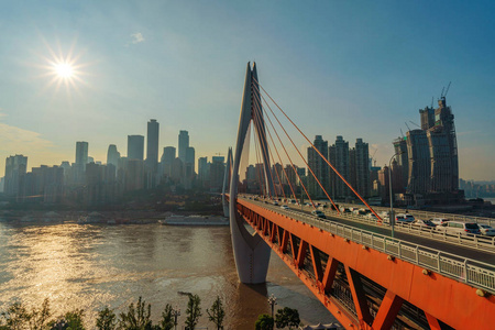 重庆东水门大桥及滨江城市建筑景观