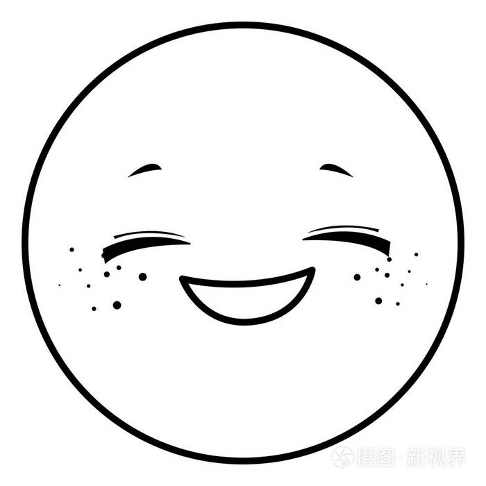 快乐的表情符号可爱的性格插画-正版商用图片17idkw-摄图新视界