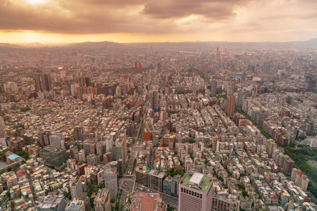 台湾首都城市拥挤城市中心城市背景