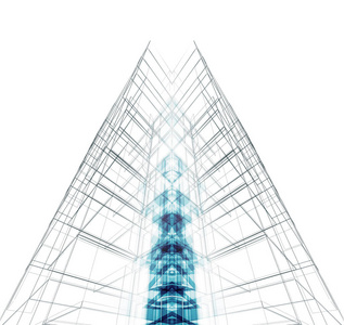 建筑建筑背景。3d 渲染