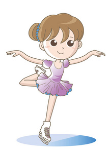 花样滑冰卡通图片