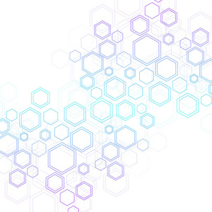 抽象医学背景 Dna 研究, 分子, 遗传学, 基因组, Dna 链。基因分析艺术概念与六边形, 线, 点。生物技术网络概念分子