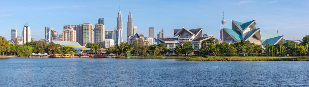 蒂蒂旺萨公园吉隆坡天际线全景