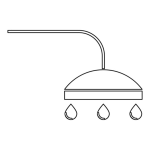 淋浴是黑色的图标。