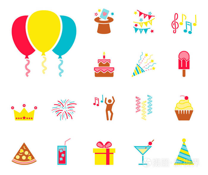 生日图标集详细矢量文件