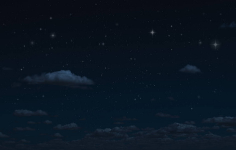 夜空和云彩。 月光黑暗的背景和天空中的星星。 干净的夜晚背景。