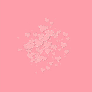 粉红的心爱糖果。情人节爆炸
