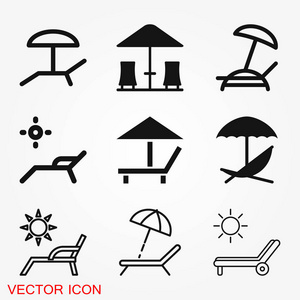 混乱的休息室图标标志, 插图, 矢量符号符号的设计