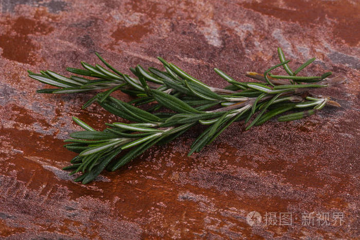 新鲜的绿罗莎玛丽枝香料烹饪
