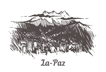 拉帕兹手绘草图矢量插图隔离在白色背景。
