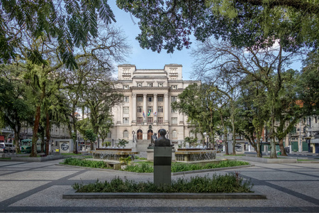 圣保罗市广场和桑托斯市政厅巴西