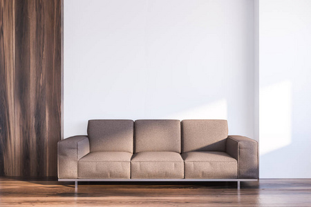 3d渲染商人在办公楼大厅坐在沙发上深色背景孤立首席执行官办公室