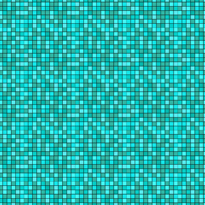 绿松石和蓝色抽象像素背景。 带有正方形网格的数字背景。 几何风格。 eps10