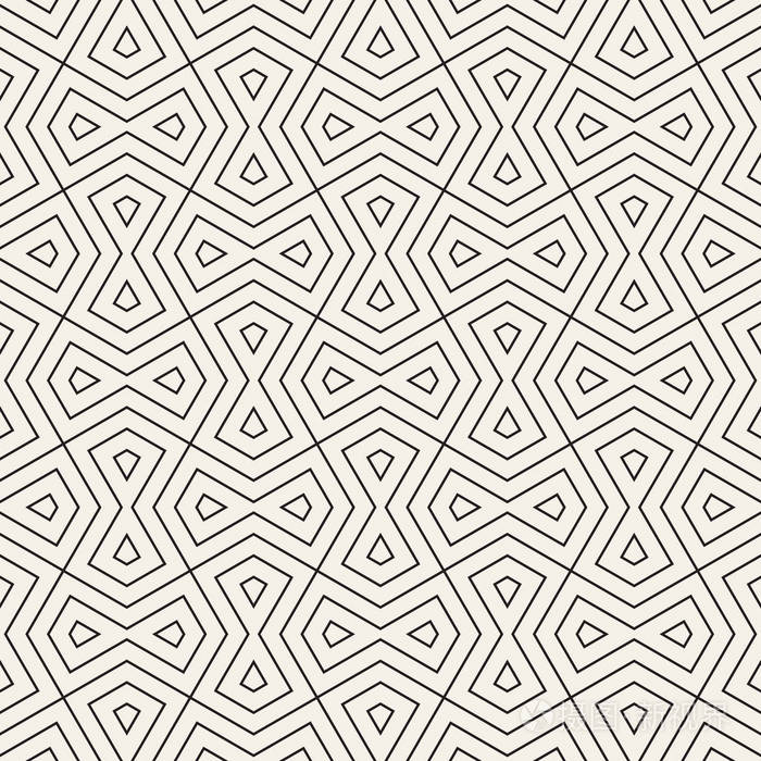 矢量无缝几何图案.现代简单的抽象纹理.重复细线网架