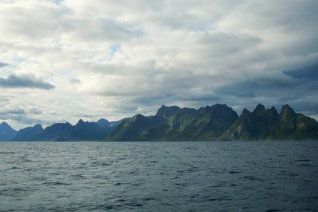 风景风景全景, 从海看, 洛福顿群岛