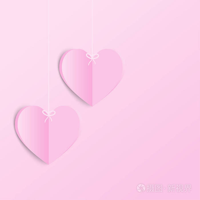 情人节背景和爱心设计与甜蜜女朋友