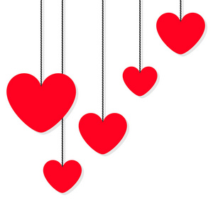 快乐情人节标志符号简单模板. 悬挂仪表板. 可爱的图形物体.