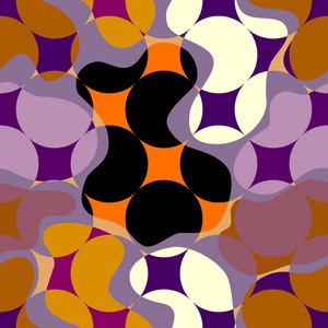 经典的圆点图案在拼贴画风格照片