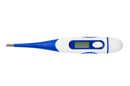 白底空白屏幕电子医用温度计
