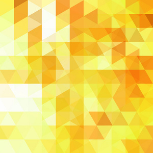 带有白色黄色橙色三角形的抽象矢量背景。 几何矢量插图。 创意设计模板。