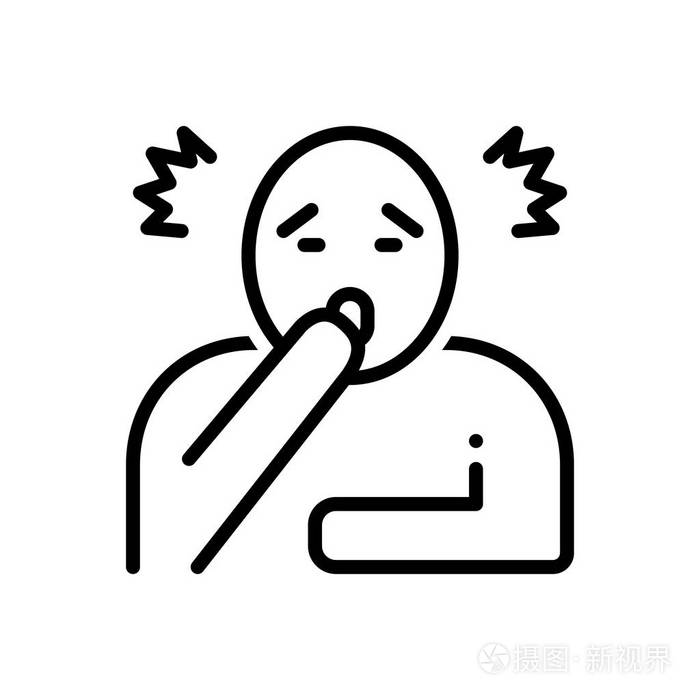 黑线图标令人惊讶插画-正版商用图片17kdac-摄图新视界