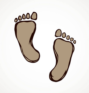 写意轮廓黑色墨水手绘保健象形文字素描复古艺术涂鸦轮廓图形风格笔