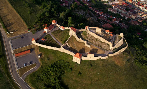 罗马尼亚布拉索夫县卢比堡垒鸟瞰图