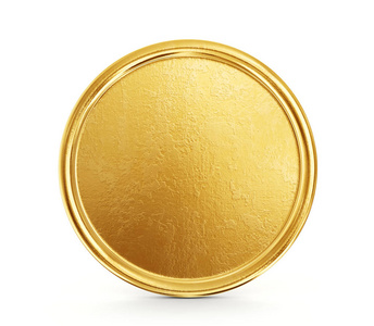 金币标志孤立在白色背景上。 三维插图