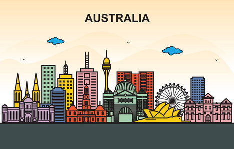 澳大利亚城市景观天际线旅游插图