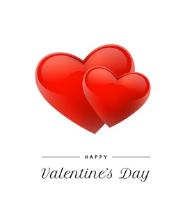 s Day background with 3d hearts. Vector illustration. Cute love 