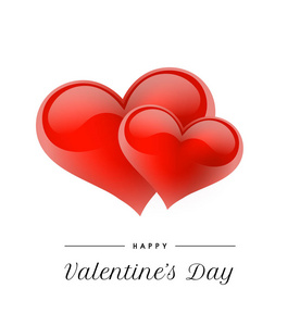 s Day background with 3d hearts. Vector illustration. Cute love 