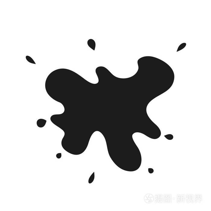 矢量图.黑色墨水